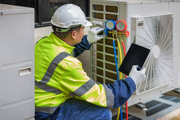 Professional Hvac technician working in Wilmington, MA
